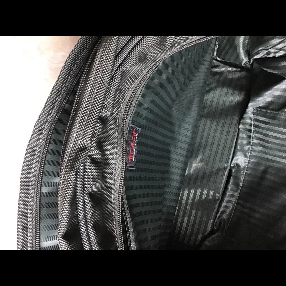 Tumi army green laptop bag